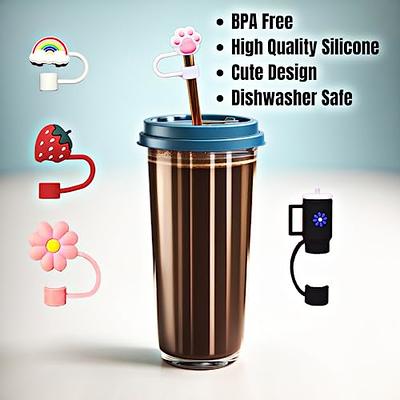 Silicone Straw Covers Cap Compatible with Stanley 20 30&40 Oz Cup, 10mm  Straw Toppers for Stanley 40 Oz Tumbler with Handle, Dust-Proof Straw Caps  for