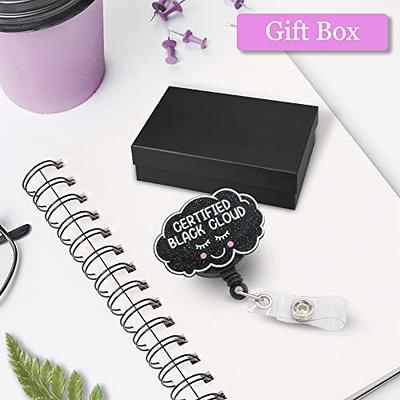 ERHACHAIJIA Certified Black Cloud Retractable Black Glitter Badge Reel with  Alligator Clip, Funny Cloud ID Card Badge Holder Gift for Nurses Doctors  Office Worker Social Worker Colleague Boss - Yahoo Shopping