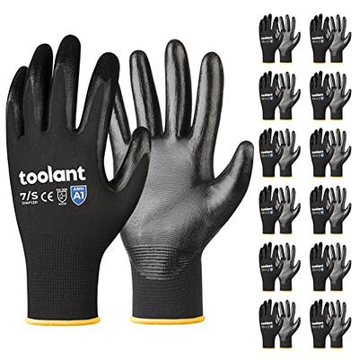 Potchen 36 Pairs Work Gloves for Men Safety Work Gloves Bulk Gardening  Gloves Construction Gloves with Nitrile Coated on Palm and Fingers for  Women