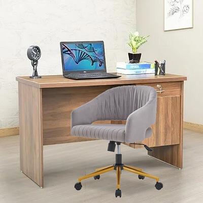 Yaheetech Modern Velvet Desk Chair Soft Height-adjustable 360
