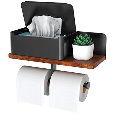 VANRIOS Toilet Paper Holder with Shelf, Double Tissue Roll Holder Wipes  Dispenser for Bathroom, Stainless Steel Toilet Paper Holder with Storage  Drawer Drill-Free-Mount Organizer - Yahoo Shopping