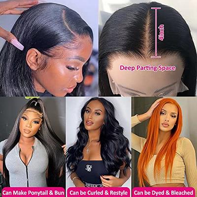 Subella 13x4inch Lace Front Wigs Human Hair Pre Plucked Hairline