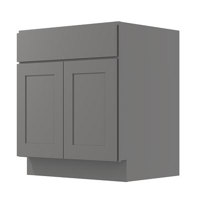 Project Source Omaha Unfinished 30-in W x 30-in H x 12.5-in D Unfinished  Poplar Door Wall Ready To Assemble Cabinet (Recessed Panel Shaker Door  Style)