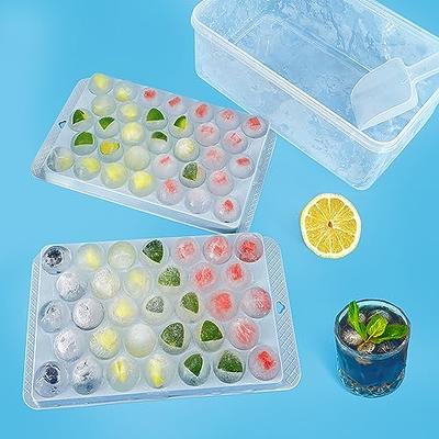 TINANA Crystal Clear Ice Maker, Silicone Ice Ball Tray, 2.5 Large Ice Cube  Mold, Sphere Ice Mold, Black-2 Balls