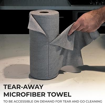 Tear-Away Cleaning Towels Roll Microfiber Dish Cloth Reusable Kitchen Wash  Towel