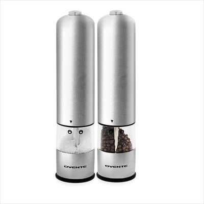 Pack Of 2 Electric Salt And Pepper Grinder Set,one-touch Automatic  Operation Salt Pepper Mill Sets With Adjustable Coarseness,battery Powered  - Yahoo Shopping