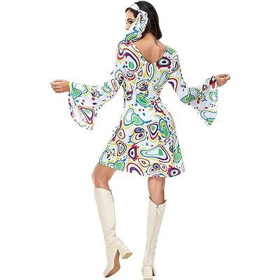 Plus Size 70s Disco Costumes For Women Disco Outfit Women 60s Hippie  Costume For Women With Disco Diva Flare Pants