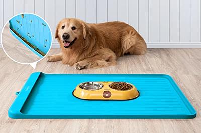 Dog Food Mat - Silicone Dog Mat for Food and Water - 36 x 24 Large Pet  Feeding Mats with Pocket for Catches Spill and Residue - Waterproof Dog Cat