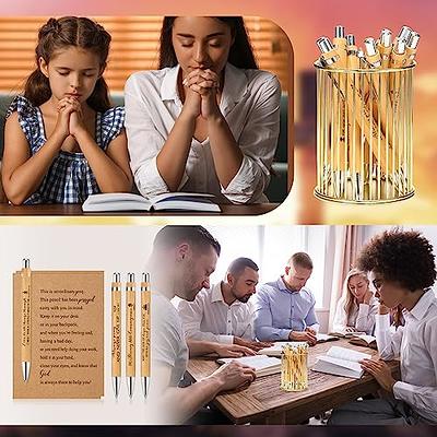 Ctosree 50 Set Bible Verse Pens Bamboo Christian Pen with Inspirational  Cards Wooden Retractable Bible Ballpoint Pen Motivational Pen Bulk for  Women Men Office School Supplies Journal Writing Gifts - Yahoo Shopping