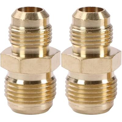 Hooshing 2PCS Brass Pipe Fitting 3/4 NPT Female to 1/2 NPT Male Reducer  Adapter Fittings