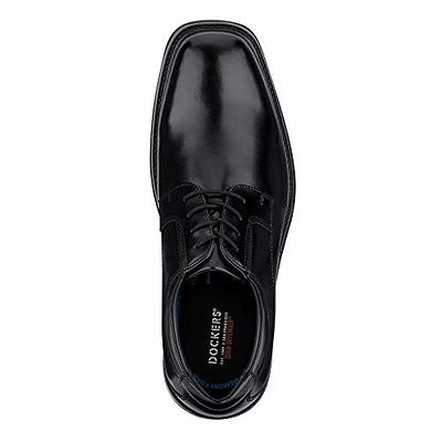 Black 9.5 Men's Slip-Resistant Oxford Work Shoes