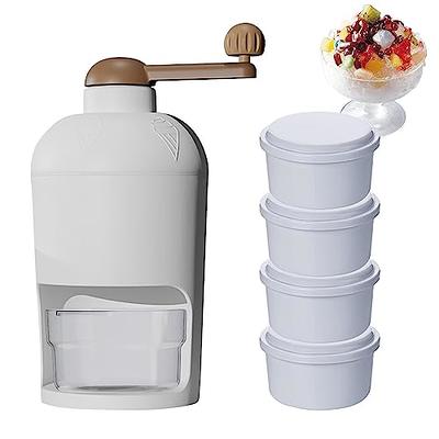 Shaved Ice Machine,Snow Cone Machine for Home,Stainless Steel Crushed Ice  Maker,Manual Ice Crusher for Snacks,Portable Ice Shaver for Snow