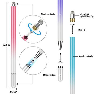 Capacitive Stylus Pen (4 Pack), Universal Stylist Pens 2 in 1 Precision  Series Fine Point Disc Touch Screen for iPhone/iPad/Android/Tablet and All