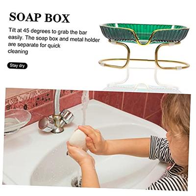 Suction Cup Soap Holder Shower Soap Dish Soap Saver Draining Rack Bath Tub  Bathroom Plastic Keeper Oval Bar Soap 