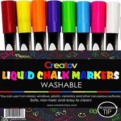 Chalktastic Chalk Markers, Chalkboard Markers with Reversible 6mm Fine or  Chisel Tip, Erasable Liquid Chalk Markers for Menu Board, Glass,  Blackboard