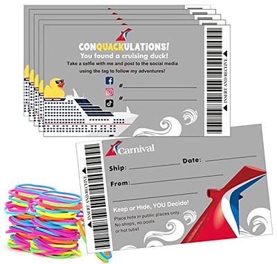 Duck Tags, Cruising Rubber Duck Tag, Scratch Off Duck Tags, Ducking Game  Cards, 50 Pack, 2 x 3.5 Inches Business Card Size, with Hole, Rubber Bands