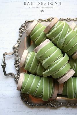 Sage Velvet Ribbon, 3/8 5/8 1 Ribbon Spool, Green - Yahoo Shopping