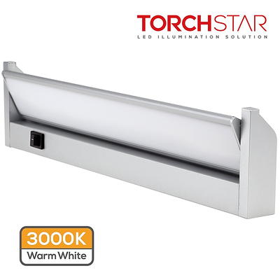 Torchstar 6 Pack 12 inch LED Light Bar Kit UL Adapter 3000K Warm White Rocker Switch