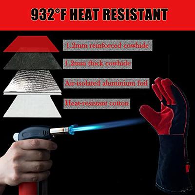 Welding Gloves Large 16 Inches 932℉ Heat Resistant Leather Forge/Mig/Stick  Welding Gloves Heat/Fire Resistant Mitts for Oven/Grill/Fireplace/Furnace/Stove/Pot  Holder/BBQ/Animal Handling - Yahoo Shopping