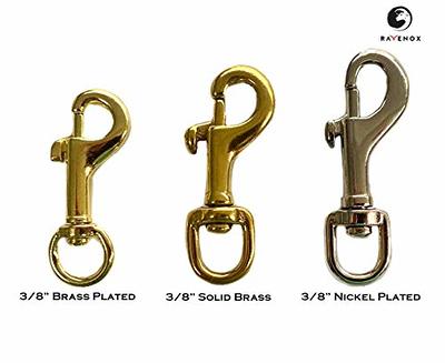 Ravenox Snap Hooks Heavy Duty |(Solid Brass)(3/4 x 2-Pack) | 3/4-inch  Swivel Snaps | Keychain Clip with Eye Bolt | Swivel Hook, Bolt Snap for  Scuba