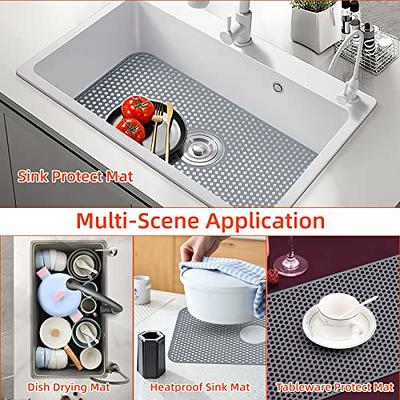 Silicone Dish Drying Mat Protection Heat Resistant Tableware Dishwaser Mats  Sink Mat for the Kitchen Sink
