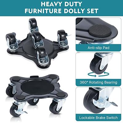 Heavy Duty Furniture Movers with Wheels - Set of 9 Furniture Lifter Tool  with 1,760 lbs Load Capacity, Easy Sliders Dolly for Moving Appliances,  Sofa, Tables, Refrigerators, Cabinet, and Piano 
