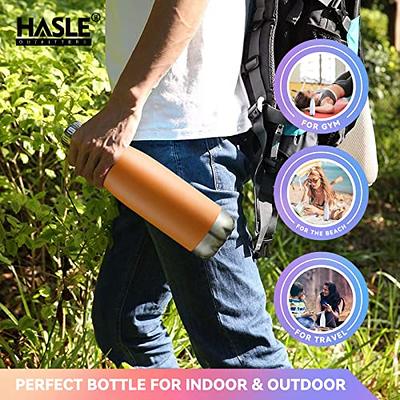  HASLE OUTFITTERS Termos aislados al vacío de doble pared de  metal, 0.6 L, botella para agua, deportiva, de acero inoxidable, agua fría  y caliente, con tapa, para deportes, viajes, al aire