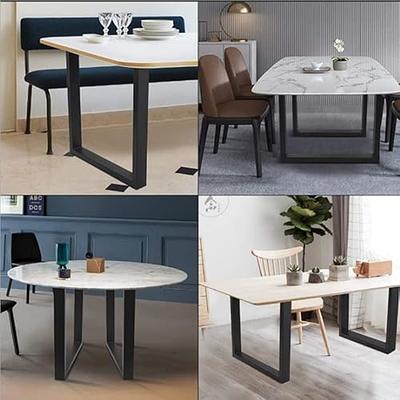 Square-Shaped Table Bench Desk Legs Retro Industrial Design Fully Welded -  Black - Black - Square - Furniture > Home Furniture