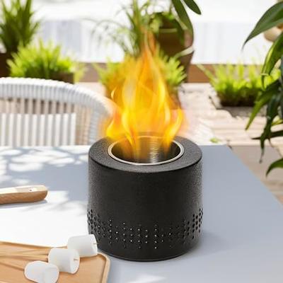 Poolergetic Indoor Tabletop Fire Pit, 16 Desktop Mini Concrete Personal  Portable Table Top Firepit Bowl with Sticks Smokeless Clean for Indoor