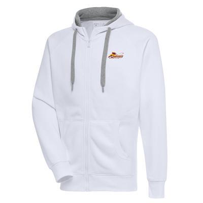 Men's Antigua White Cleveland Cavaliers NBA 75th Anniversary Victory Full-Zip Hoodie Size: Small