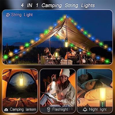 Color String Lights + Camping Lantern Flashlight: 33FT Camping String Lights  with 4000mAh Power Bank, Waterproof LED Camping Lights, Portable Tent Lights  for Camping Power Outage Emergency Home - Yahoo Shopping