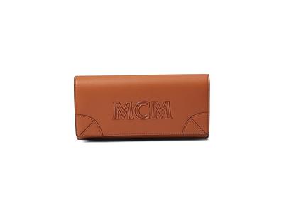 Mcm Aren Small Checkerboard Leather Bifold Wallet