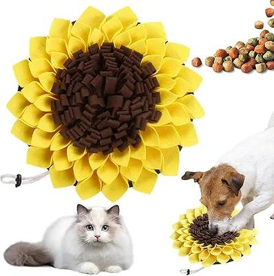 Gwong Sunflower Shape Dog Snuffle Mat Puppy Training Sniffing