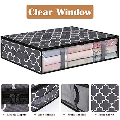 StorageRight Storage Bins Clothes Storage, Foldable Blanket Storage Bags,  Under Bed Storage Containers for Organizing, Clothing, Bedroom, Comforter