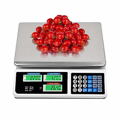 Shaledig 150lbs Commercial Scale Digital Receiving Scale with Anti-Slip  Platform, High Accuracy Food Scale with Hold/Tare/Timer, Kitchen Scale with