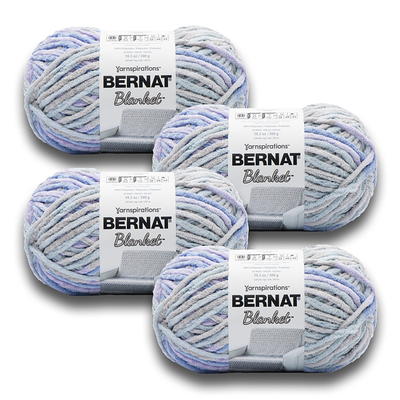Mainstays Chunky Chenille Yarn, 31.7 yd, Ivory, 100% Polyester, Super Bulky,  Pack of 4 