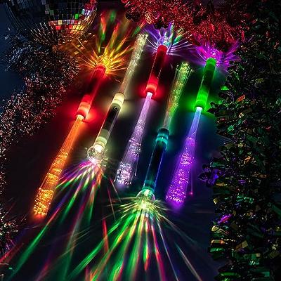 SHQDD 100 Pack Giant LED Foam Sticks, Bulk Foam Glow Sticks with 3 Modes  Colorful Flashing, Glow in the Dark Party Supplies for Wedding, Raves