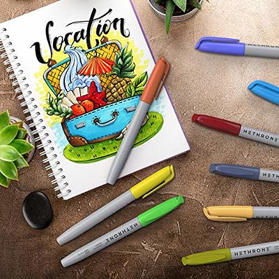 KALOUR 79 Art Markers Pens Set,Dual Tip (Brush and Fine Point),Color Number  and Color Name,Art Marker for Coloring Lettering Calligraphy Drawing