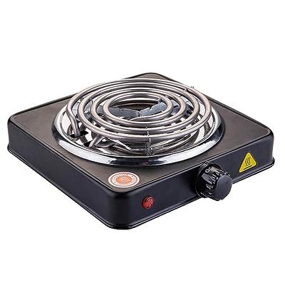 Elexnux Portable 2-Burner 7.6 in. Silver Infrared Ceramic Electric