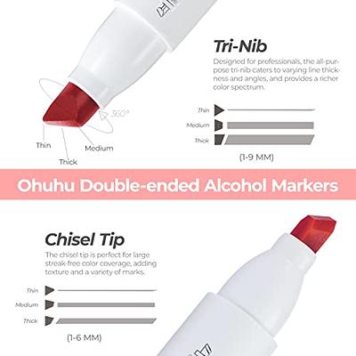 Ohuhu Alcohol Markers 320 Colors - Chisel & Fine Double Tipped Art Markers  for Artists Adults Coloring Drawing Sketching Illustration - Alcohol-based  Refillable Ink - Yahoo Shopping