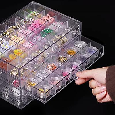 Craft Storage Box with Compartments, Clear 3-Tier 30 Sections