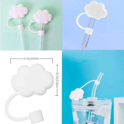 24 Pieces Straw Covers Cap Silicone Straw Tips Cover Reusable Drinking  Straw Tip