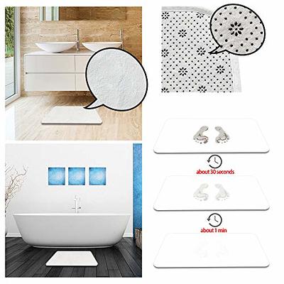 Olanly Bathroom Rugs Set 2 Pc Microfiber Bath Shower Mat U-Shaped