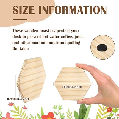 12Pack Unfinished Wood Coasters, 4 inch Round Blank Wooden Craft Coasters Wood Slices for DIY Architectural Models Drawing Painting Wood Engraving