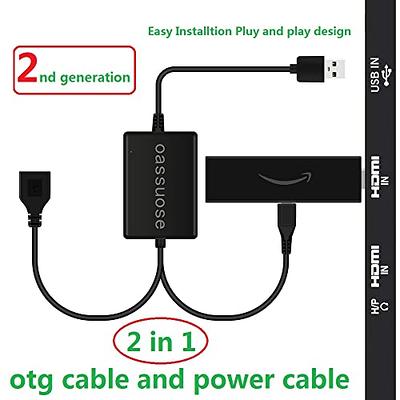  NECABLES Cable OTG 2 en 1 para TV Stick con cable de