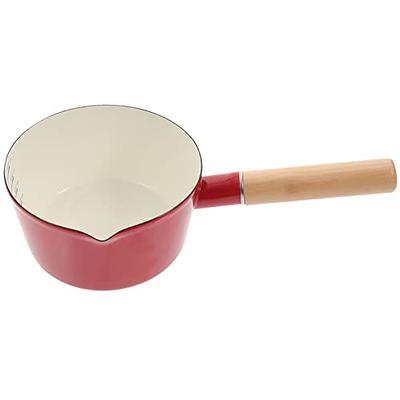 Zerodeko Enamel Small Milk Pot Enamel Milk Pan Milk Heating Pan