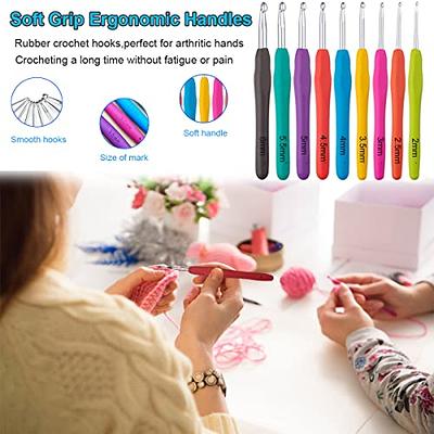 Ergonomic Crochet Hook 7 inch - Long Soft Grip Handles Wooden Crochet Hook  Needles for Arthritic Hands / Crochet Needles for Crocheting / Knitting  Needles - Big Crochet Hooks Best Gift. (4.5mm)