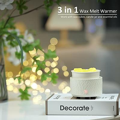 Wax Melt Warmer, Candle Wax Warrmer for Scented Wax Burner, Ceramic Wax  Melter Warmer Electric Wax Melts Wax Cubes for Home Office Decor 