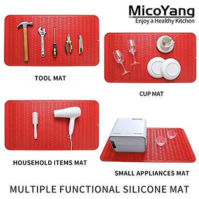 MicoYang Silicone Dish Drying Mat for Multiple Usage,Easy  clean,Eco-friendly,Heat-resistant Silicone Mat for Kitchen Counter or  Sink,Refrigerator or Drawer Liner Red XXXXL 32 inches x 18 inches - Yahoo  Shopping