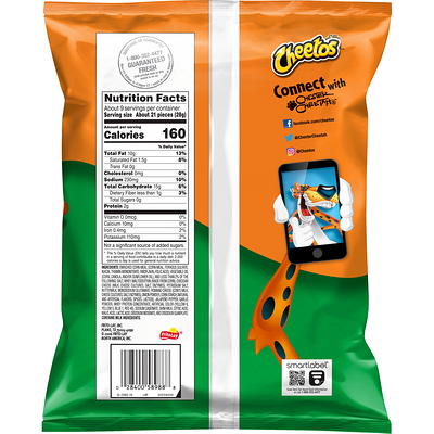 Simply Cheetos White Cheddar Crunchy Cheese Flavored Snacks, 8.5 oz Bag